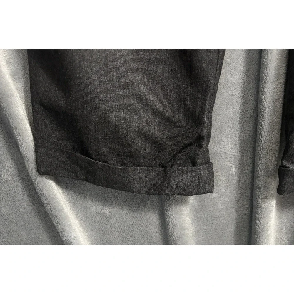 LORO PIANA Men Tasmanian Super 120 Wool Pleated Front Pants Sz 38 Charcoal‎ 10-7